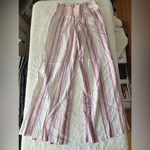 Indigo Rein Pink Striped Wide Leg Pants